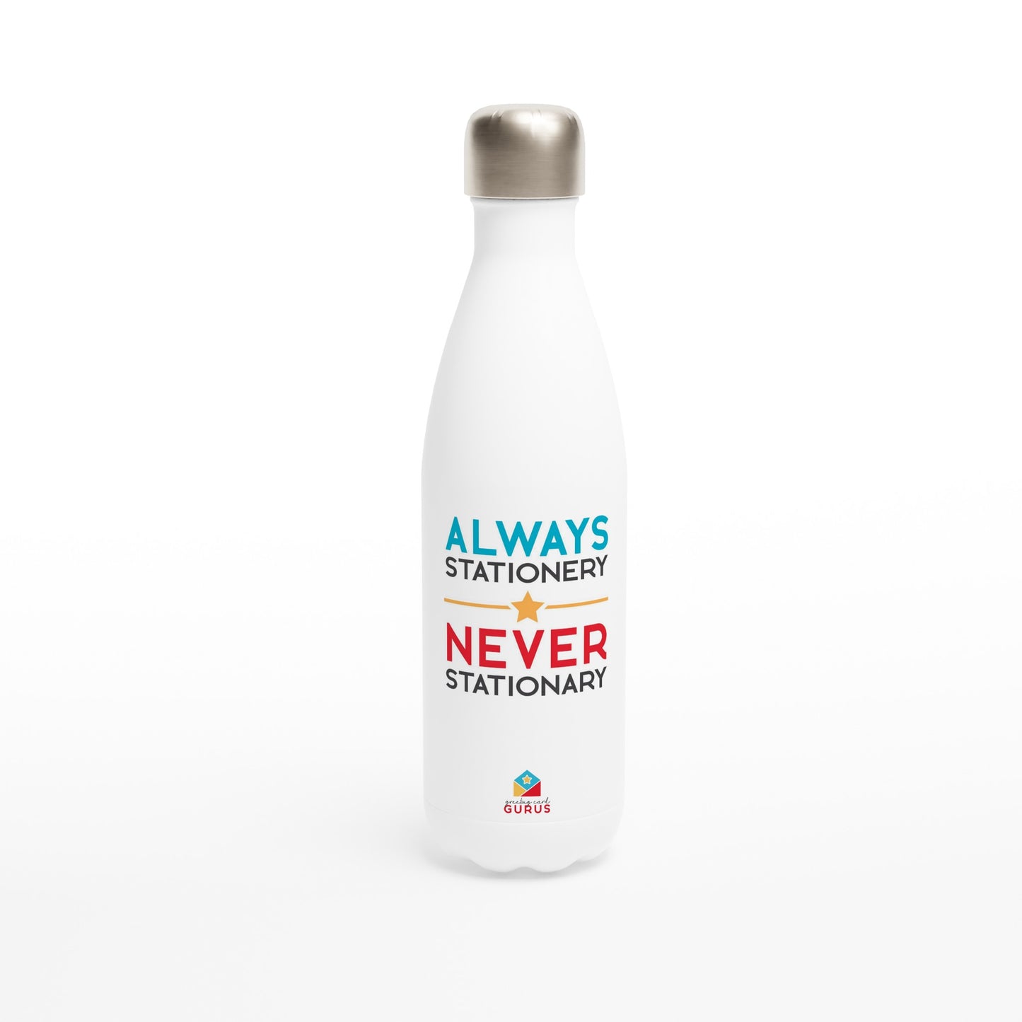 White 17oz Stainless Steel Water Bottle