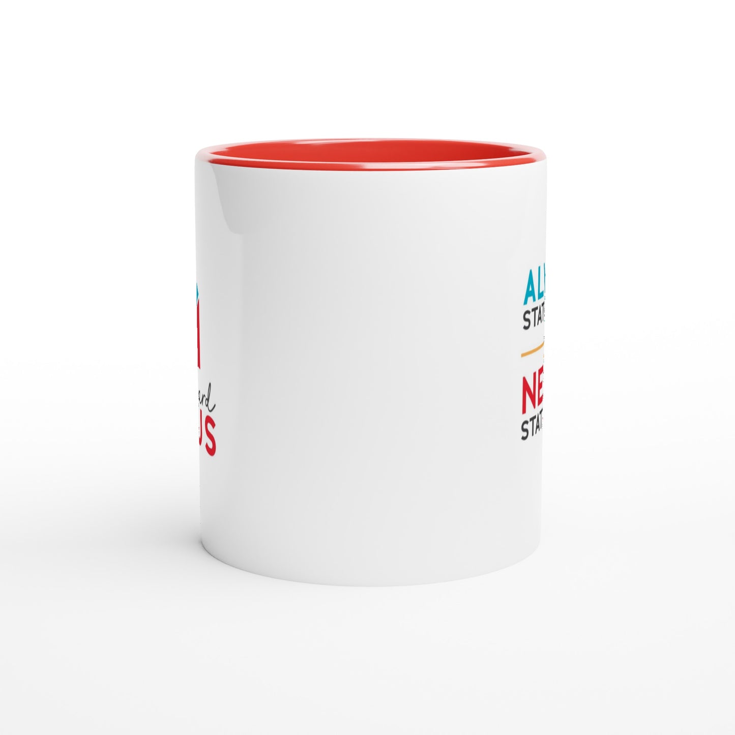 White 11oz Ceramic Mug with Color Inside
