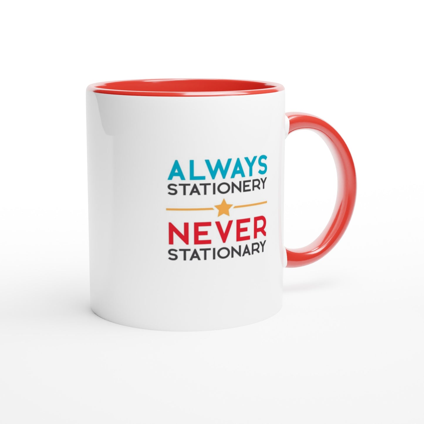 White 11oz Ceramic Mug with Color Inside