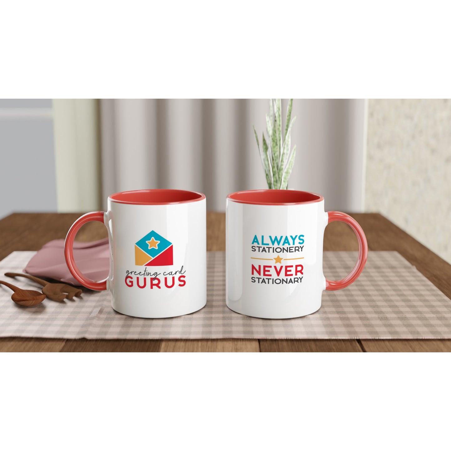 White 11oz Ceramic Mug with Color Inside