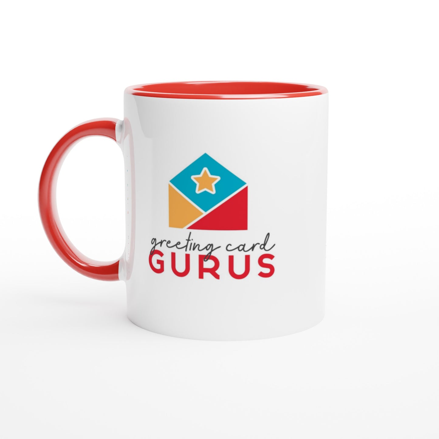 White 11oz Ceramic Mug with Color Inside
