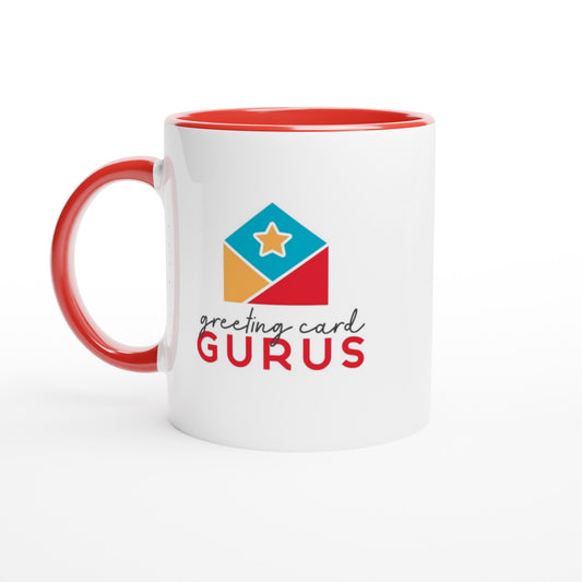 White 11oz Ceramic Mug with Color Inside