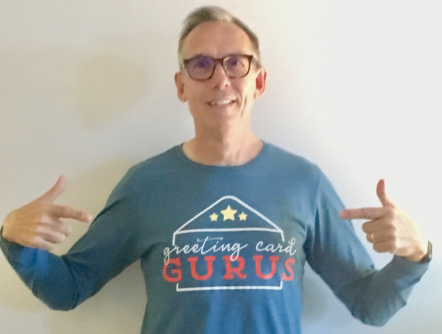 Greeting Card Guru - Turquoise Long Sleeve T Shirt